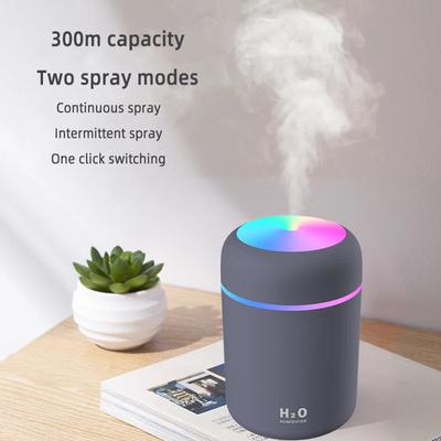 300ml H2O Air Humidifier Portable Mini USB Aroma Diffuser With Cool Mist For Bedroom Home Car Plants Purifier Humificador