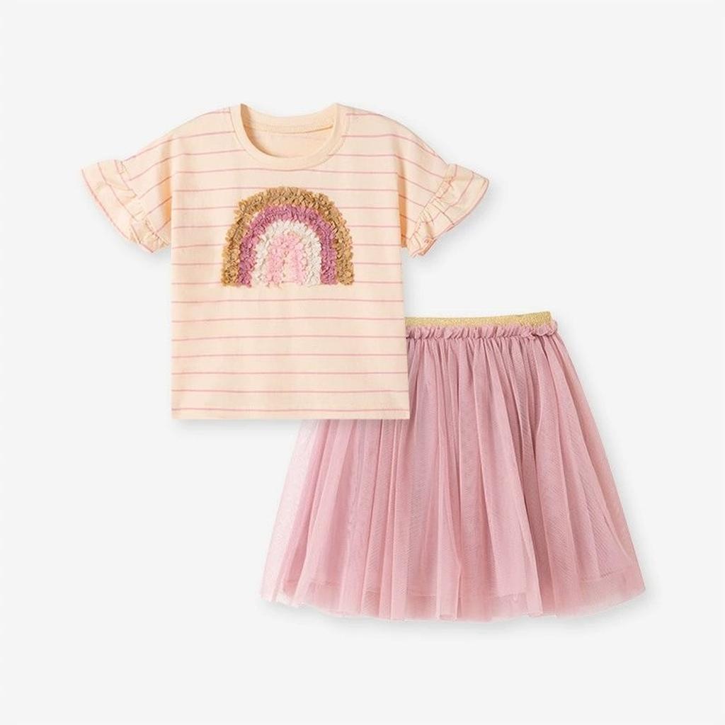 Summer Cute Girls Dress Set - Casual Kids Outfit