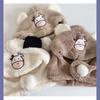 Herbst und Winter Baby Kinder bestickte Plüschmütze Kuh niedliche Ohrenschutzmütze warmer Schal Mütze integriertes zweiteiliges Set