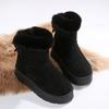 Nuovi Stivali da Donna Lussuosa Pelliccia Monopezzo Stivali da Neve da Donna Moda Invernale Mini Stivali Cerniera Laterale Caldi e Morbidi Scarpe Casual