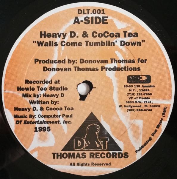

12inch Record HEAVY D COCOA TEA Walls Come Tumblin Down DLT001 Thomas Records 1995 US Reggae Ska Dub Used