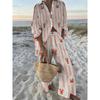 Beach Resort Style Long-sleeved Trousers Suit Women's Foundation Lobster Print Shirt Wide-leg Pants Two-piece Set