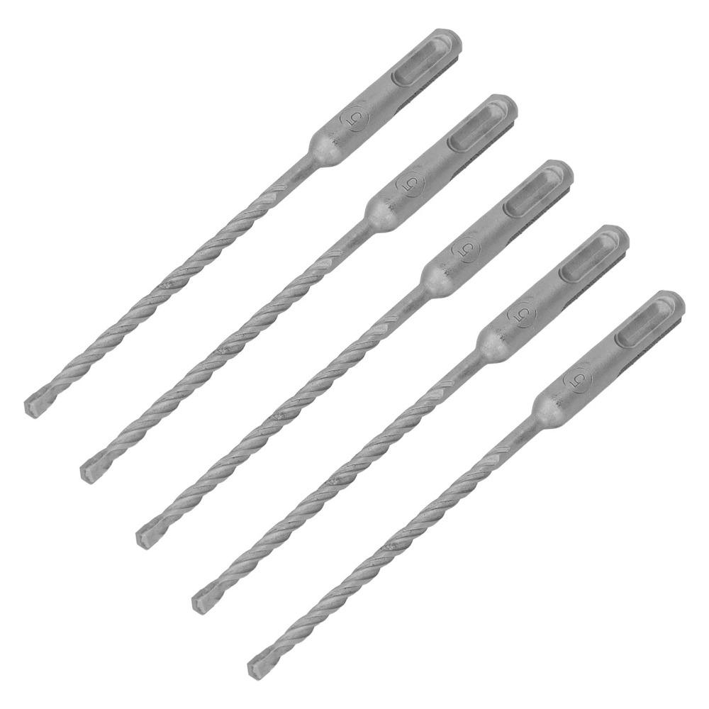5pcs SDS-plus Rotary Hammer Drill Bit 2 Flute Masonry Drill Bit Carbide Tip Drill Bit  For Brick