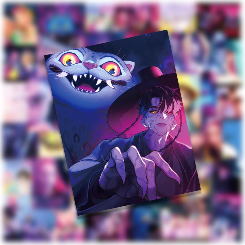 50Pcs Anime Kpop Demon Hunters Stickers Diy Stickers Scrapbooking Phone Luggage Notebook Skateboard Waterproof Decals