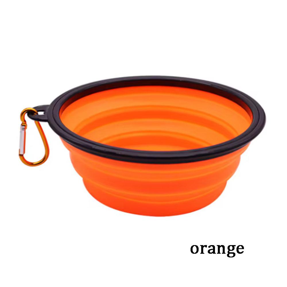 S 350Ml Collapsible Dog Pet Folding Silicone Bowl Outdoor Travel Portable Puppy Food Container Feeder Dish Bowl