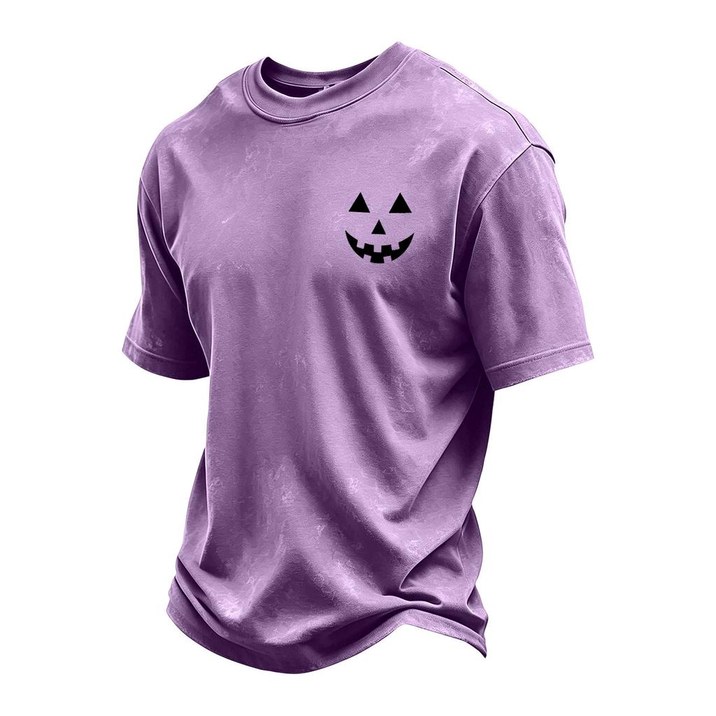 Men's Retro Halloween Graphic T-Shirt Short Sleeve Neck Casual Top