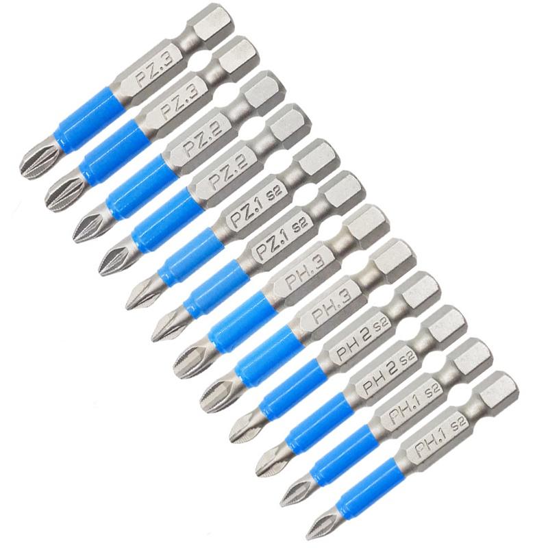 50 Phillips #2 PH2 & 50 Slotted 8-10 Drill Screwdriver Bit 1-1/2" Long 1/4" hex 50 Phillips #2 PH2 & 50 Slotted 8-10 Drill Screwdriver Bit 1-1/2" Long 1/4" hex