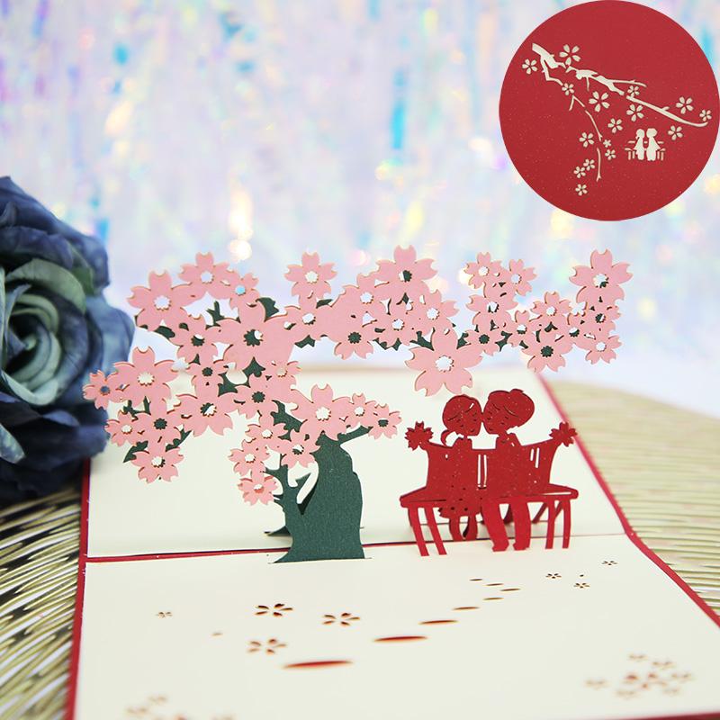 Hot 3D Creative Card For Wife And Friend Valentines Day Gift Wedding Invitation  Card Thank You Postcard