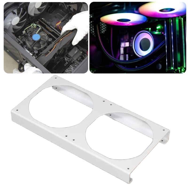 Universal 12cm PC Fan Mounting Bracket Zinc Coated Metal 25mm Elevations For Optimal Heat Dissipation And Ventilation