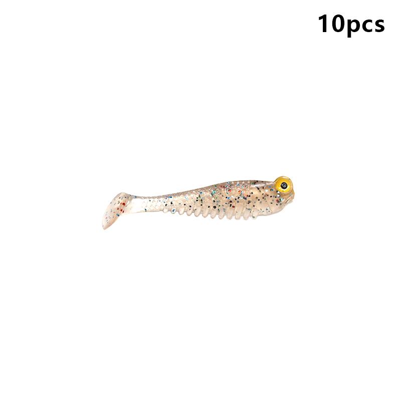 

10 шт./лот Рыбалка Мягкая приманка Светящаяся Рыболовная приманка 5 см 1,3 г Искусственная Силиконовая Приманка Червь Морской Воблер Свимбейты Для Окуня Снасти