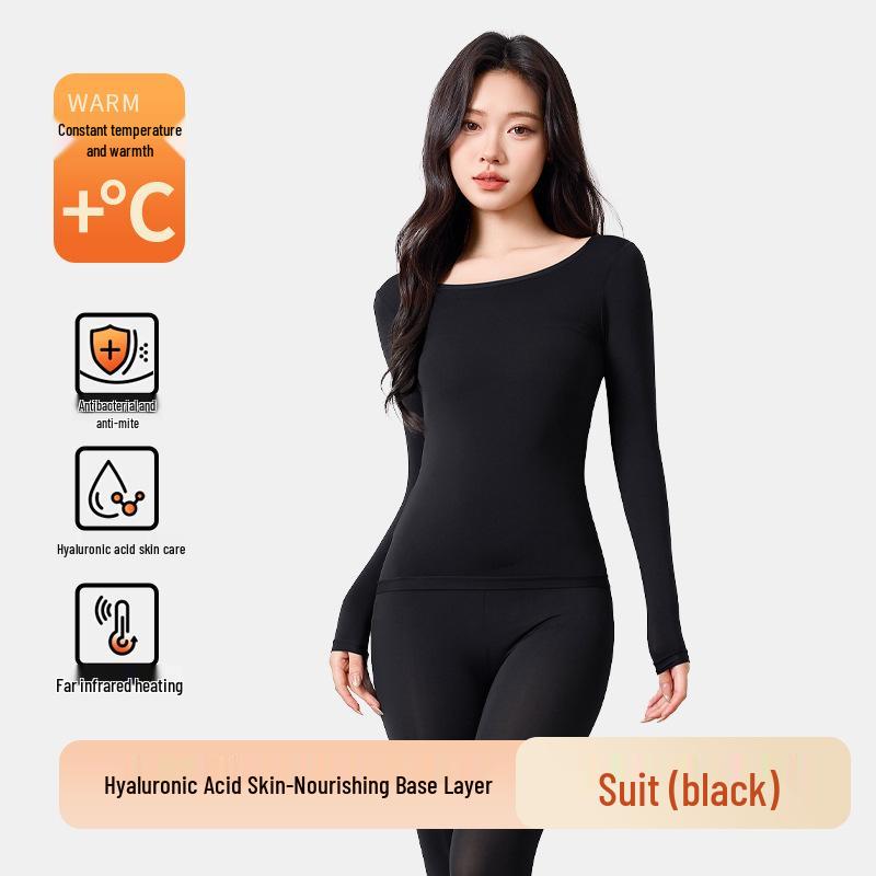 Damen 7A Warme Basisschicht: Wärmeerzeugender, nahtloser, hochelastischer, hautfreundlicher Anzug für Herbst/Winter