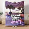 1 pezzo Coperta Morbida in Flanella Grand Theft Auto con Stampa di Designer Una coperta accogliente per tutte le stagioni, perfetta per il divano, il letto, l'ufficio
