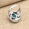 Blue Chalcedony  Ring 925 Sterling Silver Handmade Lab-Created Jewelry For Birthday Gift