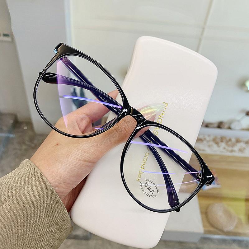 Transparent Computer Glasses Frame Women  Anti Blue Light Round Eyewear Blocking Glasses Optical Spectacle Eyeglass