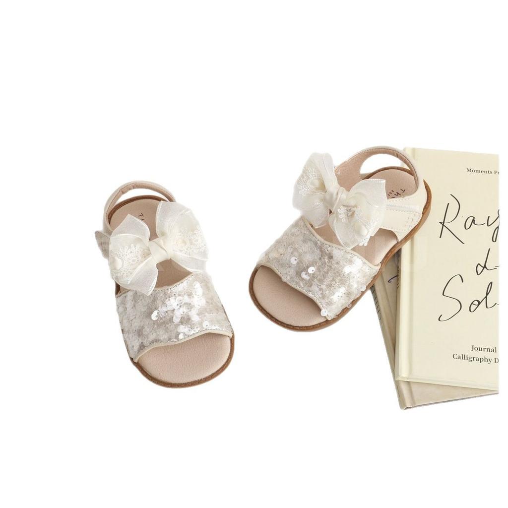 XSHX „Ballett-Sandalen“ Französisches Mädchen Mädchen Prinzessinnen-Sandalen Offene Zehenpartie [Wenzhou Schuhe]