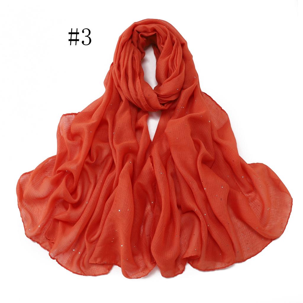 New Shiny Rayon Hijab Scarf For Woman Muslim Hijabs Shawls Cotton Linen Headband Fashion Long Wraps Female Islam Turban Scarves