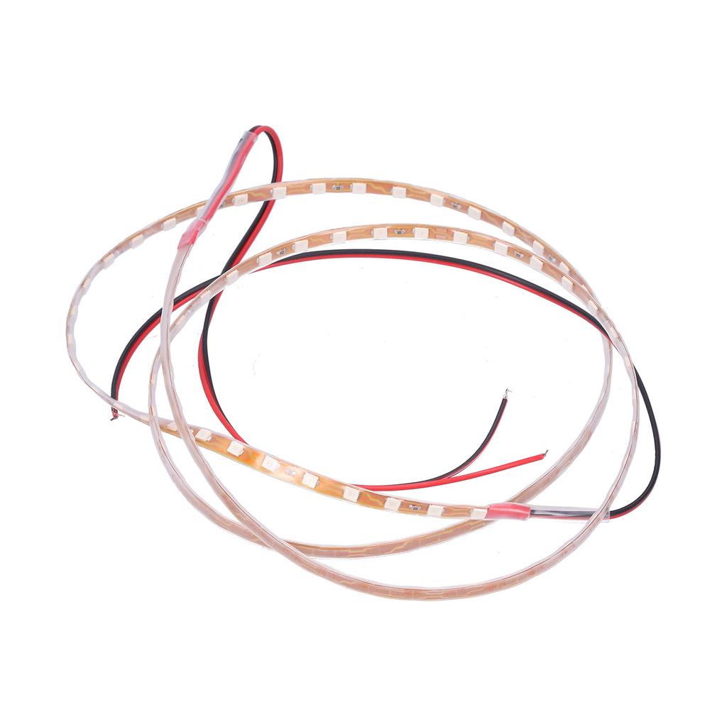 90cm LED Strip 90 Lamp Chips Decorative Ambient Lighting 12V Universal for Car MotorcycleRed Light