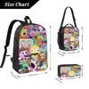 3Pcs Smiling Friends Pim And Charlie School Bags Set for Children Pen Bags Backpack Sets with Lunch Box