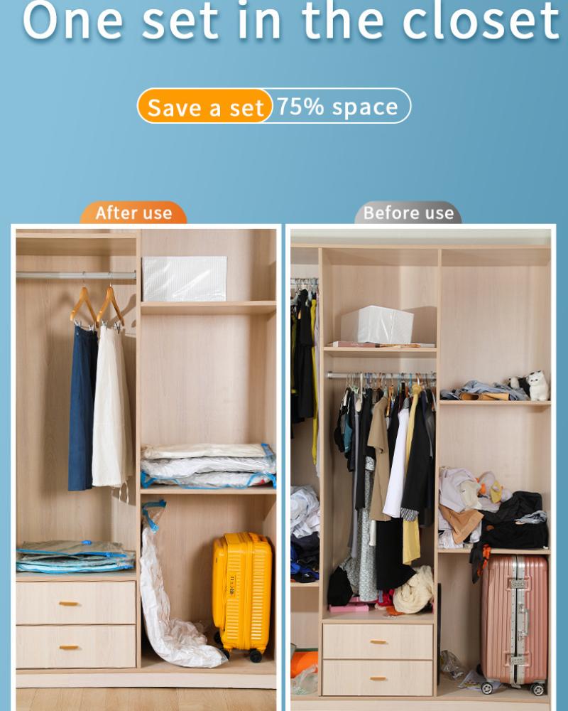 Vacuum Storage Bags Wardrobe Organizer Vacuum Seal Bag Space Saving Bags for Clothes Pillow Bedding Blanket Packaging Storager