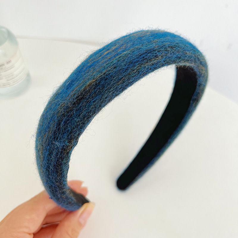 

Повязка на голову, шерстяной аксессуар, губка с широкими полями, женский головной убор, заколка для волос, галстук для волос 17*3cm