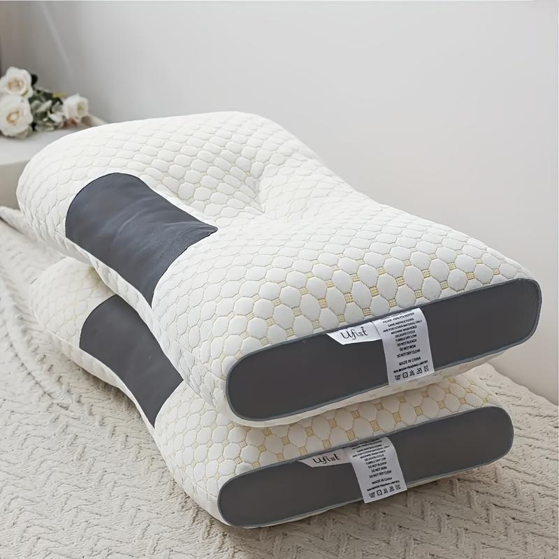 Buy1get1 free 2 soft woven neck massage couple pillows - adjustable ergonomic orthopedic support high-quality pillow core detachable pillowcase