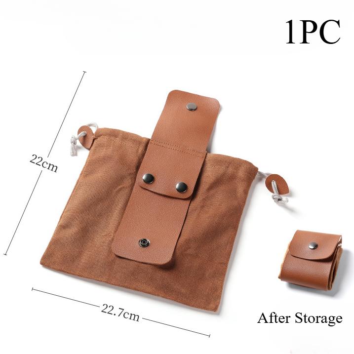

2025 Outdoor Foraging Case Bag Leather Bushcraft Bag Garden Fruit Picking Waist Tools Storage Hanging Pouch for Outdoors Camping