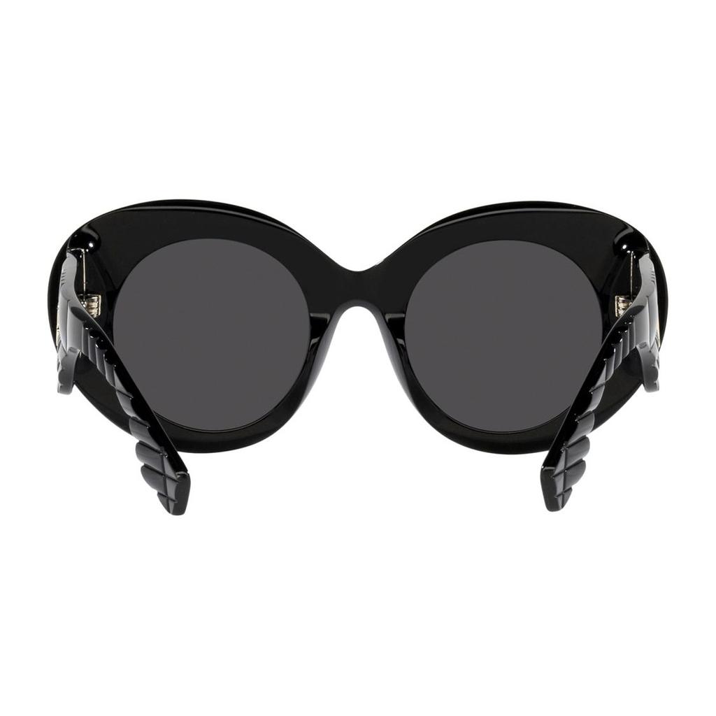 Burberry Side Logo Plastic Irregular Shape Sunglasses Women Sunglasses Black BE4370U30018749