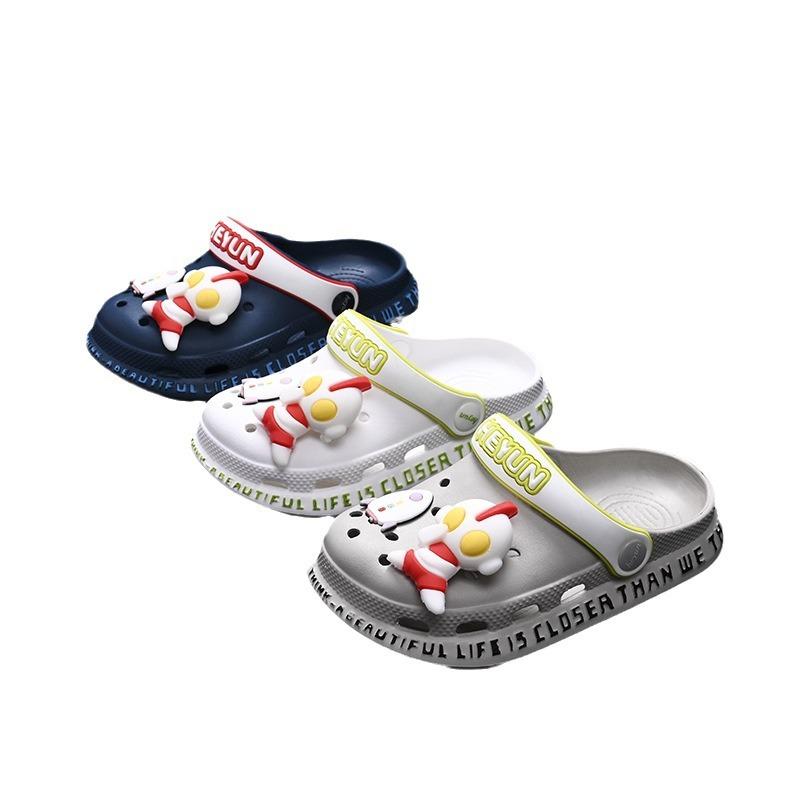 Durable Clogs Kids Fun Cartoon Design Nonslip Eva Summer Sandals For Boys And Girls In Colors Bright