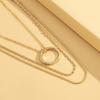 Stylish and Simple Multi-layer Ring Geometric Collar Necklace Multi-layer Women's Fashion Necklace 1