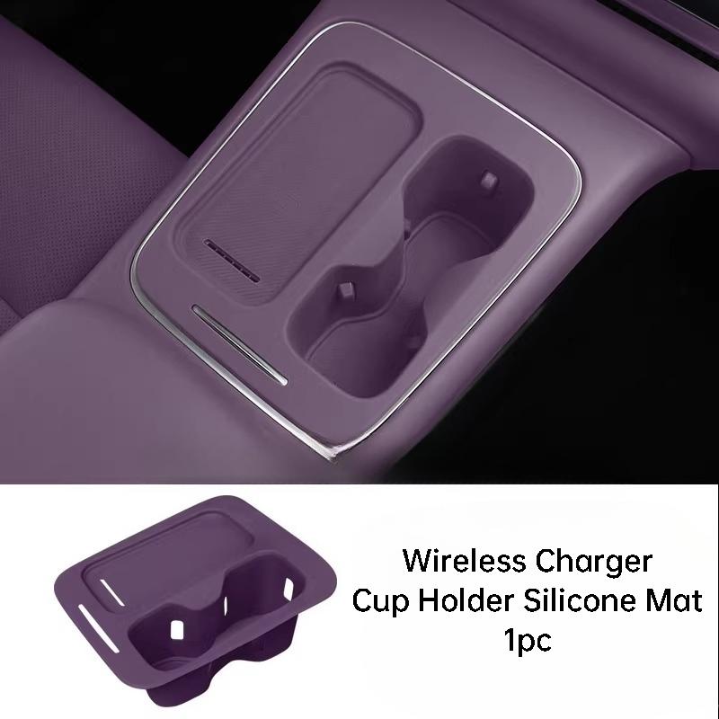 For Leapmotor C10 2026 Car Wireless Charger Silicone Mat Center Console Cup Protective Scratch-resistant Interior Accessories