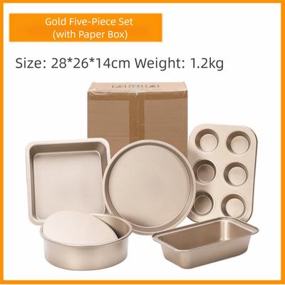 Premium Nonstick Baking Pans Sets Heavy Duty with Round/Square Cake Pan Baking Supplies Bakeware Pastry Making