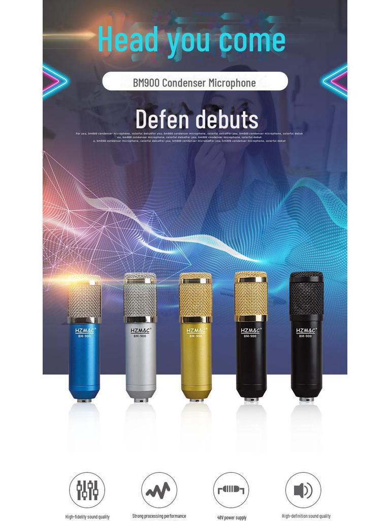 BM-900 Condenser Microphone: Computer Recording, Karaoke, Cross-Border Hot Sale