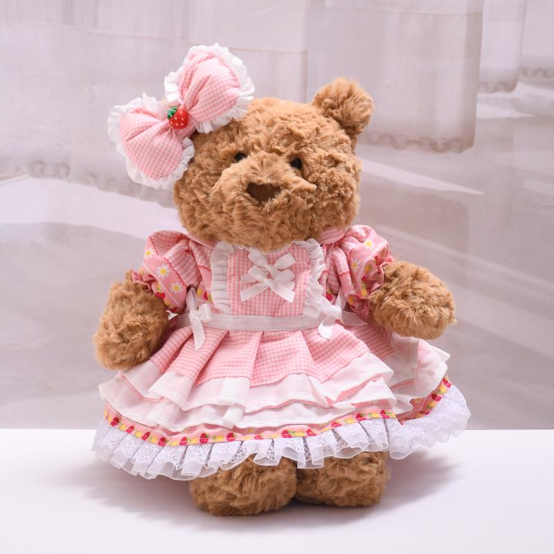 Barcelona Bear 28cm Doll Clothes - Spring Outing Strawberry Jumpsuit Set Fits Barcelona Bear