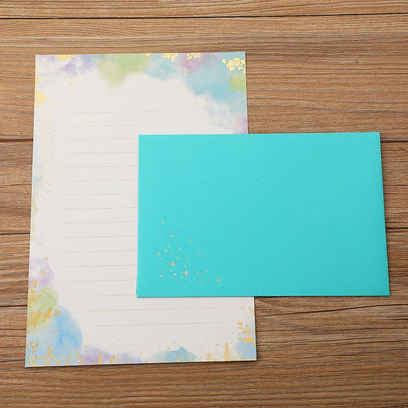 Creative A5 Chinese Style Letter Paper & Western Style Envelopes with Hot Stamping - Exquisite and Colorful Set