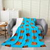 Capybaras Throw Blanket Twin SizeFunny Rainbow Capybara Bed Blanket for Home Bed Sofa CribWoodland Hunting Theme Fleece