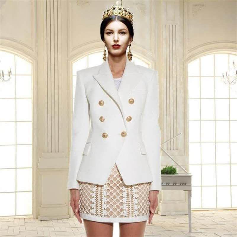 2021 Solid Color Double-Breasted Slim Fit Suit - Multi-color European/American Style