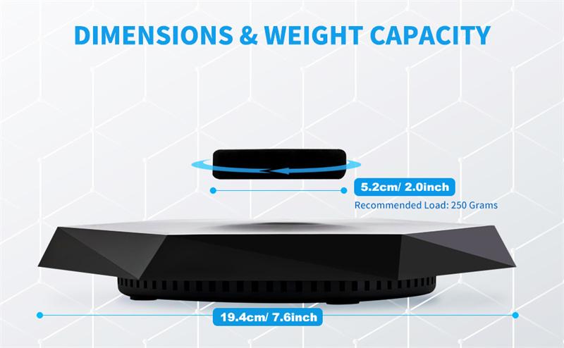 Magnetic Levitation and Rotation Display Stand for Figures Jewelry Weight-bearing 350g Base with Light Office Home Decor Gifts