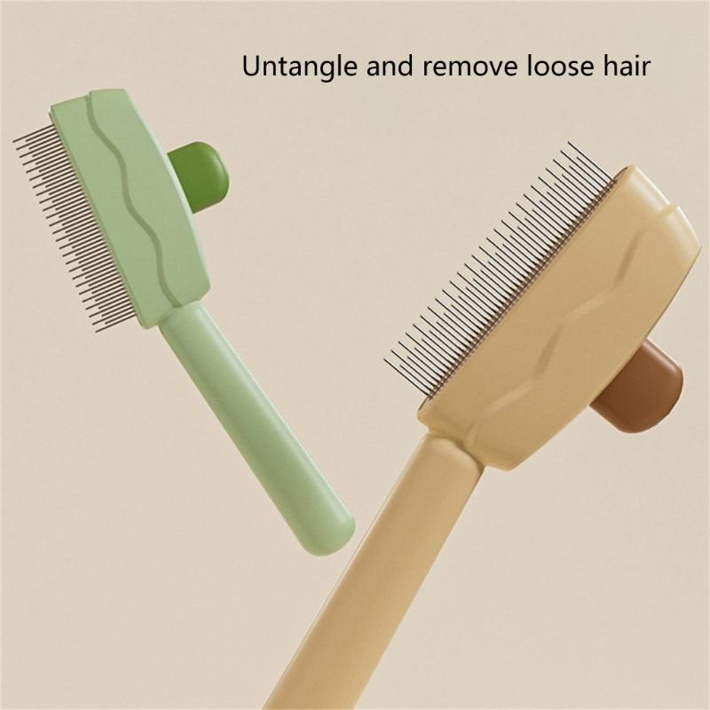 Gentle Pet Hair Brush ABS Deshedding Comb Cats Massage Grooming Tool Reduces Shedding Regular Use