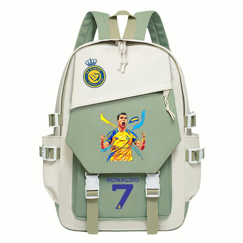 Football Player C Luo Peripheral Printing Trend Schoolbag Junior High School High School Students Large Capacity Spine Backpack