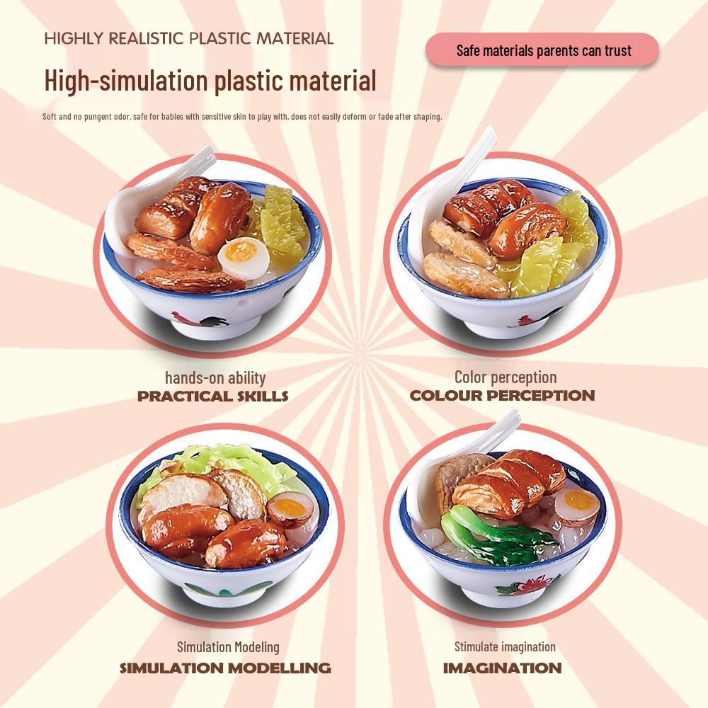 Yibile Mini DIY Pig Trotters Rice Handmade Simulation Dish Toy Set
