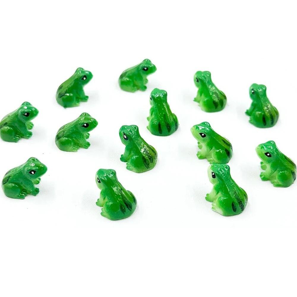 10pcs Resin Crafts Miniature Resin Frogs Cute Garden Frogs Decoration Mini Frogs Ornament  Bonsai
