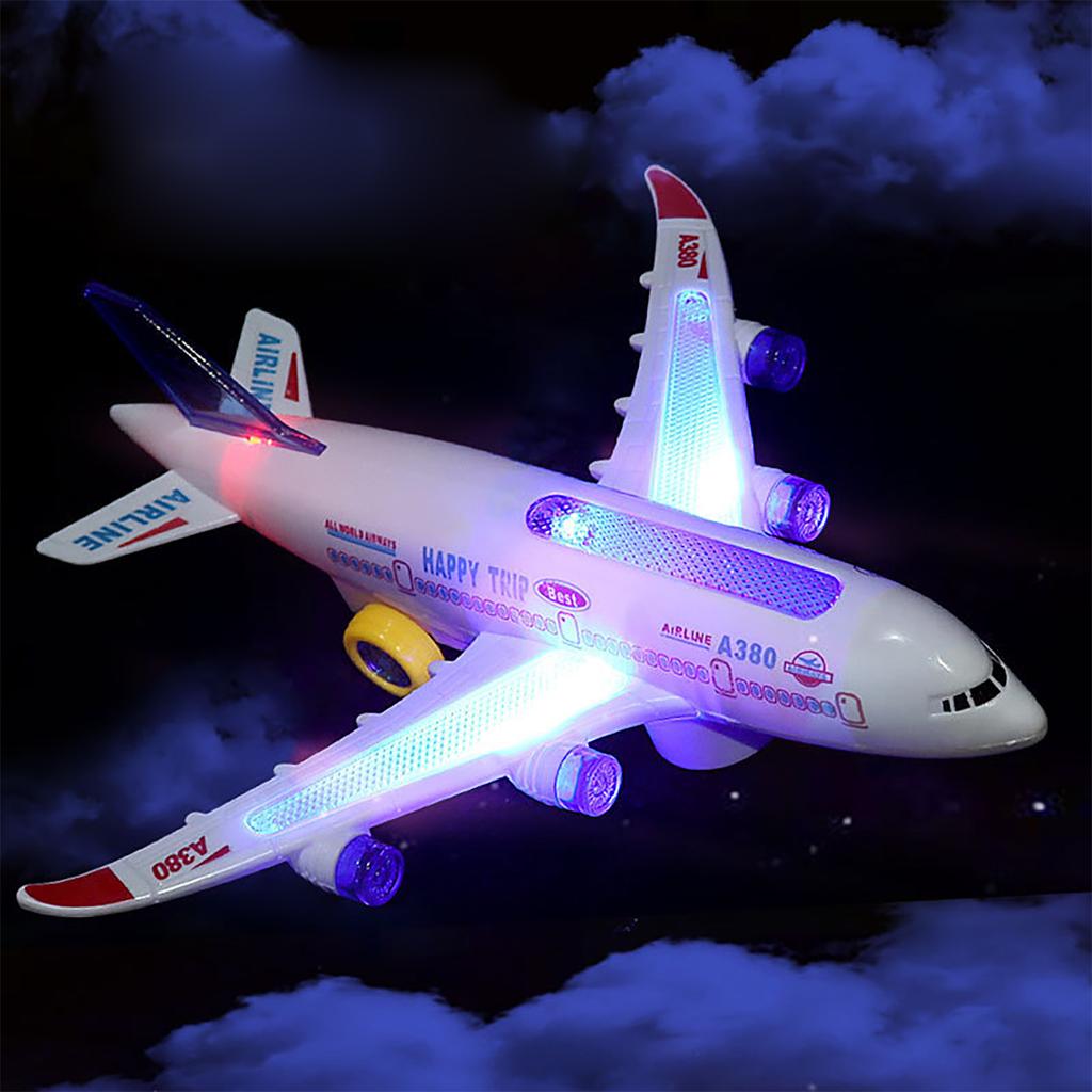 Electric Flash Music Universal Airplane, Diy Assembled Model, Automatic Obstacle Avoidance During Universal Driving