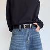Versatile Men Nylon Zinc Zinc Alloy Belt Retro Letter Casual Belts Fashion Pin Buckle Belt  Jeans Matching