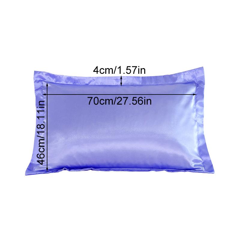 1Pc Bedding Breathable Pillow Cover Comfortable Polyester Fiber Washable Pillowcase Cool Ice Silk Household Summer