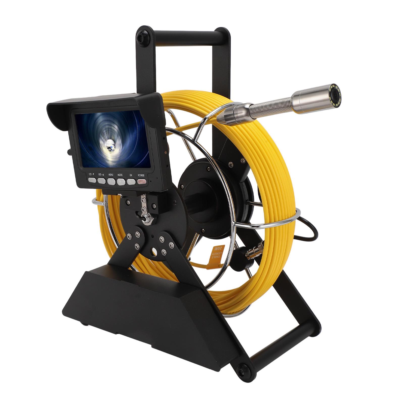 

Камера для осмотра труб 4500 мАч перезаряжаемая IP68 1200TVL канализационная камера-змея 4,3-дюймовый монитор DVR 30 M/98.4 FT