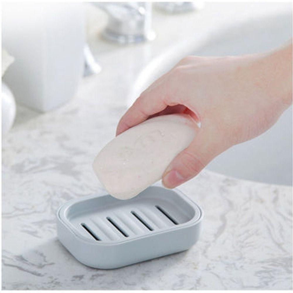Sponge Tray Kitchen Travel Hiking Double Storage Holder Drain Rack Soap Dish Soap Box Soap Case