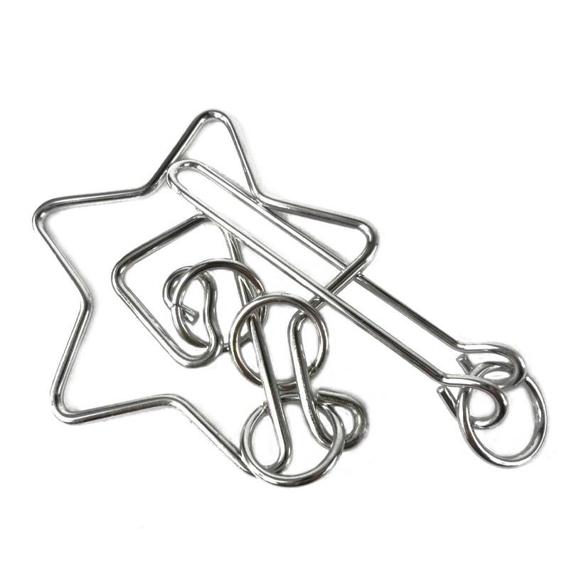 Metal Game Mind Brain Teaser Magic Wire Rings Puzzles For Adults Kids Disentanglement Iron Link Unlock Interlock Game