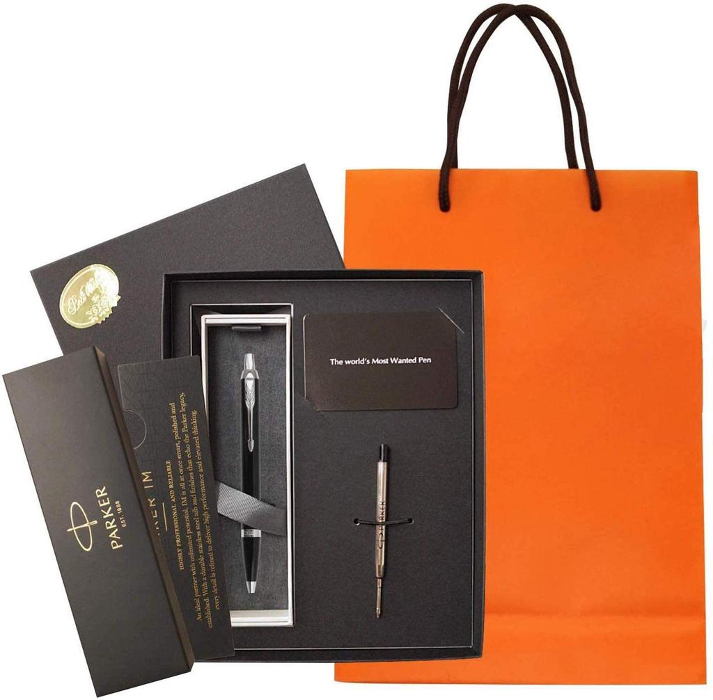 Parker Ballpoint Pen Refill Set, Luxury Gift, Parker IMCT 1.0mm Ink, Black (Black), Perfect Gift for Men and Business, Stylish Writing Instrument