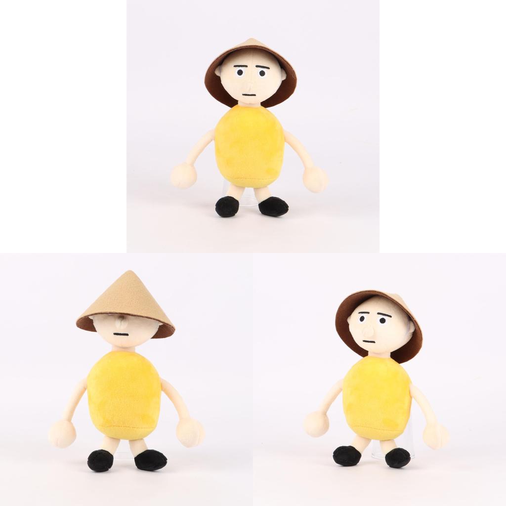 New Multiplayer Platform Golf Plush Toy Figure Cartoon Character Pp Cotton Short Plush Customized Yellow 25cm 0.09kg
