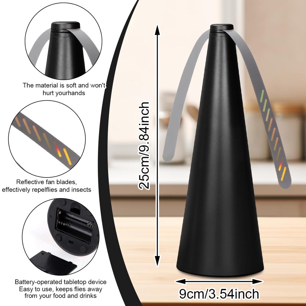 Outdoor Fly Bug Repeller Kitchen Dining Table Meal Pest Fan 360° Rotation Fan-type Food Protector Pest Drive Away Table Fan